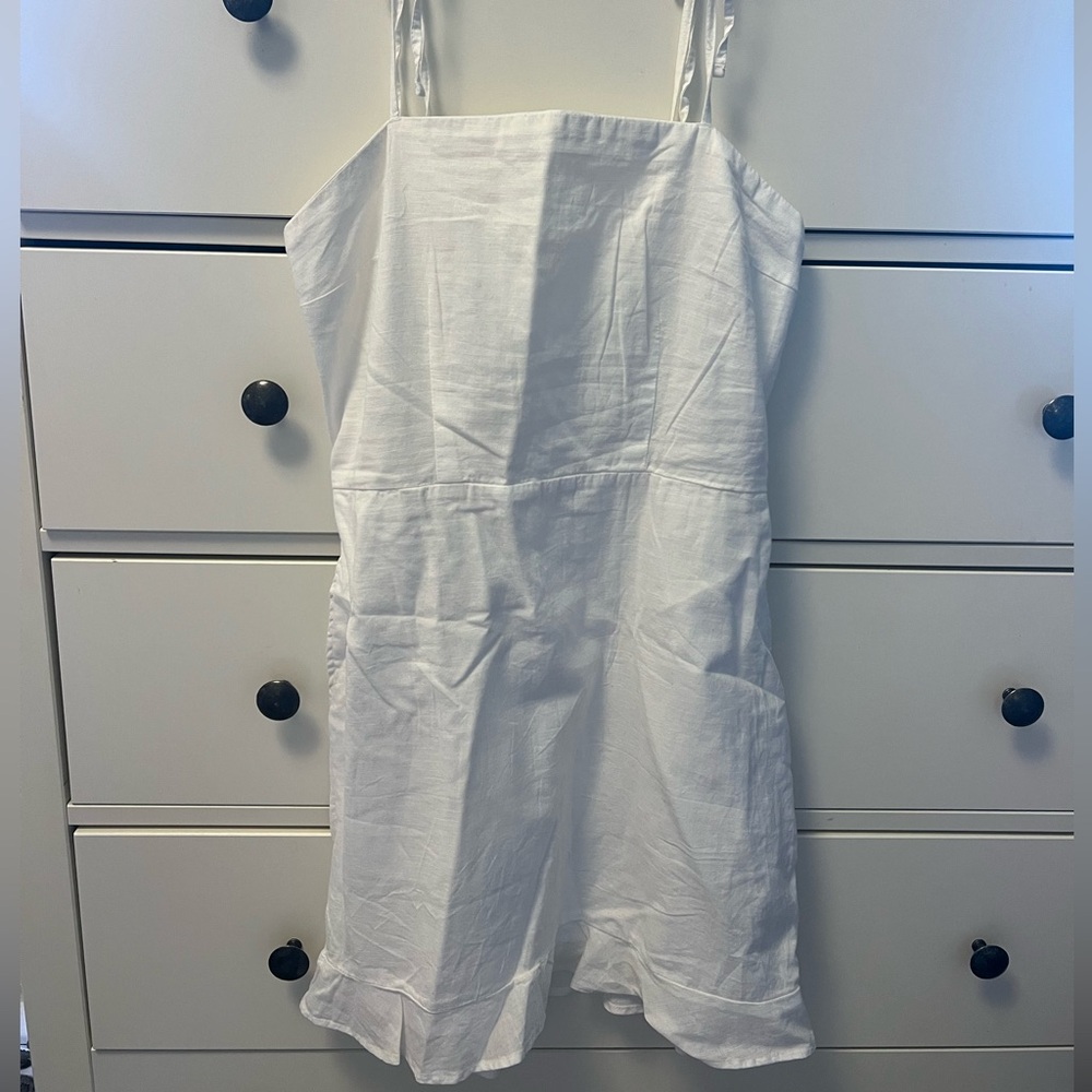 Abercrombie & Fitch White Linen Mini Dress